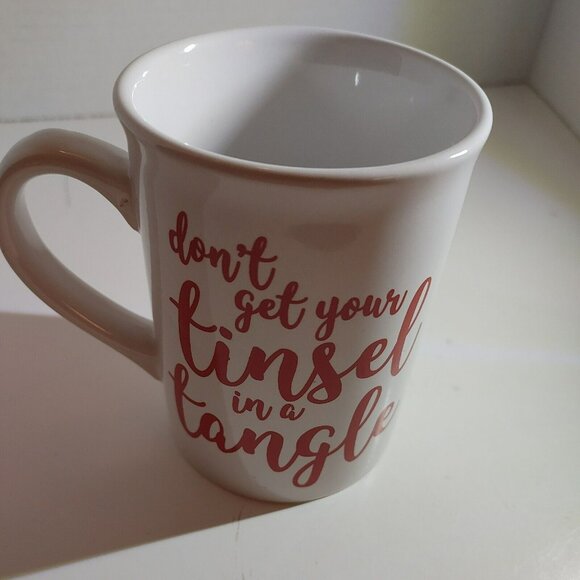 Don't Get Your Tinsel in a Tangle Christmas Coffee Mug Cup Royal Norfolk Ceramic - Picture 1 of 7